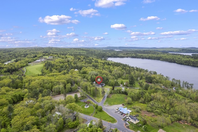 14 Lakeshore Dr, Belgrade, ME 04918 - aerial view of property's location featuring a forest and a nearby body of water