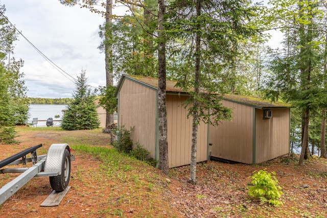 18 Breezy Knoll Dr, Princeton, ME 04668 - view of shed with a water view