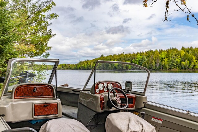 18 Breezy Knoll Dr, Princeton, ME 04668 - dock with a forest view and a water view
