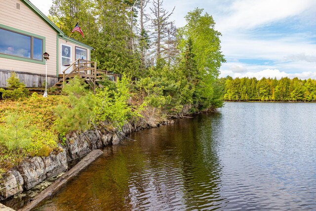 18 Breezy Knoll Dr, Princeton, ME 04668 - water view with stairs