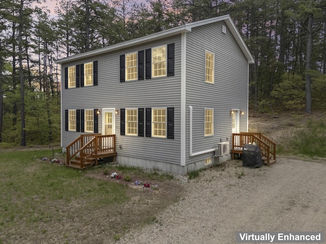 301 Pine Springs Rd, Shapleigh, ME 04076 - colonial-style house with view of wooded area