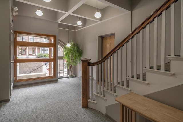 20 W St Unit 3, Portland, ME 04102 - entrance foyer featuring carpet flooring and stairs