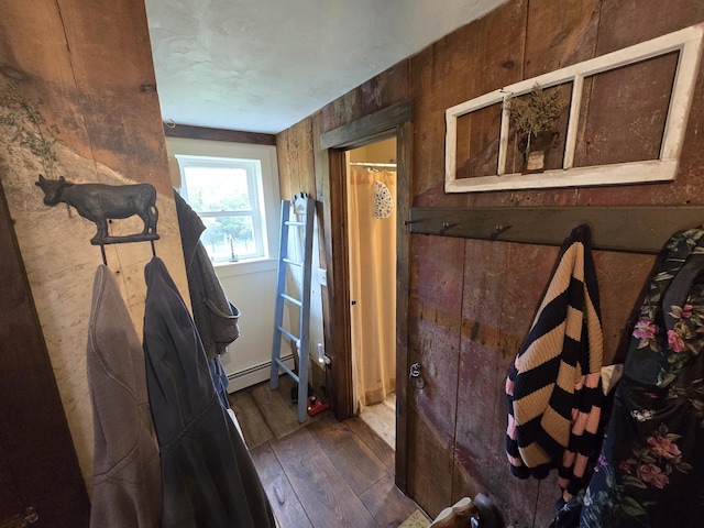 13 Bishop Farm Rd, Brownfield, ME 04010 - doorway with hardwood / wood-style floors