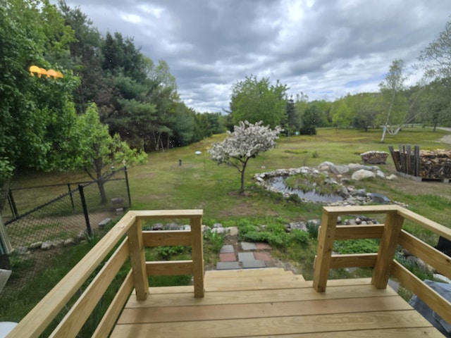 13 Bishop Farm Rd, Brownfield, ME 04010 - view of deck