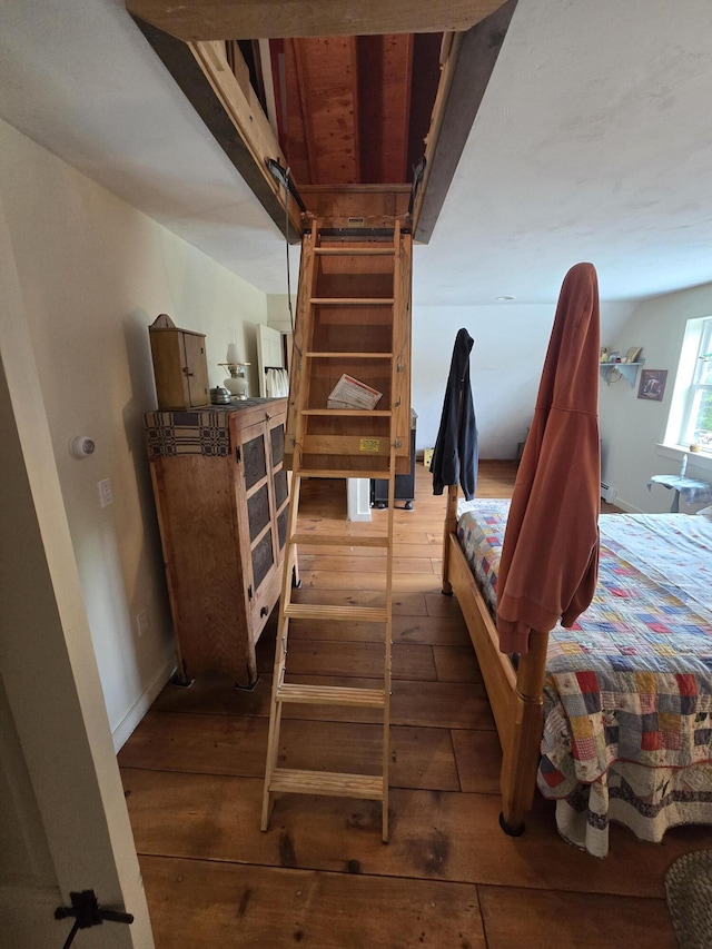 13 Bishop Farm Rd, Brownfield, ME 04010 - bedroom featuring hardwood / wood-style flooring