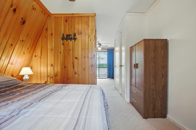 7 Scenic View Dr, Naples, ME 04055 - bedroom with access to outside, carpet flooring, and a ceiling fan