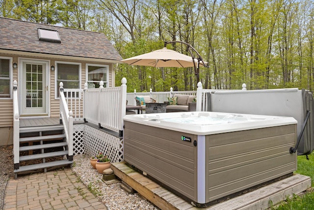 30 Maxfield Dr, Orono, ME 04473 - deck with a hot tub