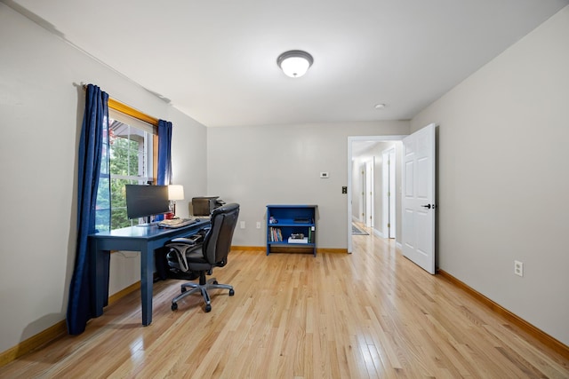 30 Maxfield Dr, Orono, ME 04473 - office area featuring light wood-style floors and baseboards
