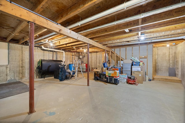 30 Maxfield Dr, Orono, ME 04473 - unfinished below grade area featuring oil tank