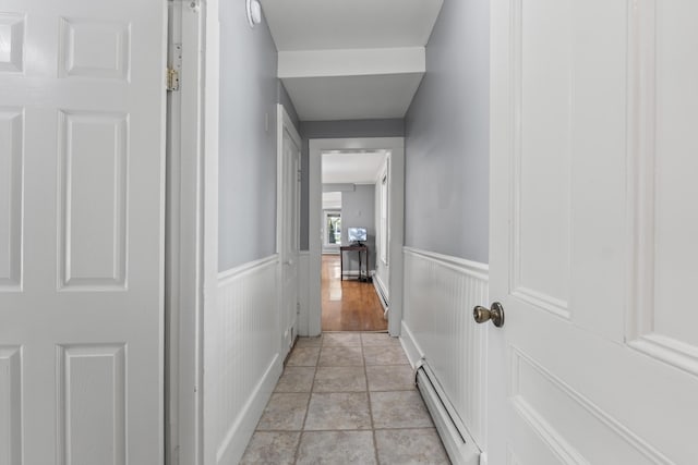 130 W Broadway, Bangor, ME 04401 - hallway with a baseboard radiator and wainscoting