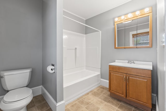 130 W Broadway, Bangor, ME 04401 - full bathroom featuring vanity, shower / bath combination, and crown molding