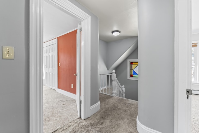 130 W Broadway, Bangor, ME 04401 - hall featuring an upstairs landing and carpet flooring