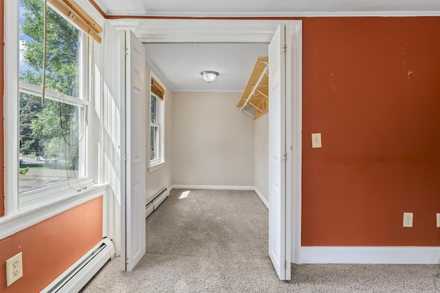 130 W Broadway, Bangor, ME 04401 - walk in closet featuring a baseboard radiator and light colored carpet
