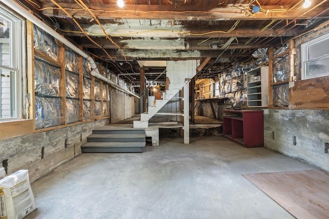 130 W Broadway, Bangor, ME 04401 - below grade area featuring stairs
