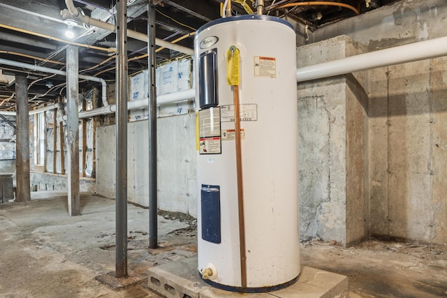 130 W Broadway, Bangor, ME 04401 - unfinished below grade area with electric water heater