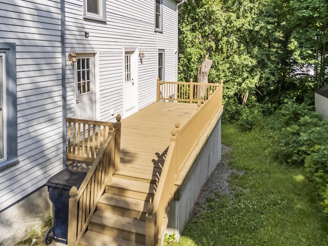 130 W Broadway, Bangor, ME 04401 - wooden deck featuring stairway
