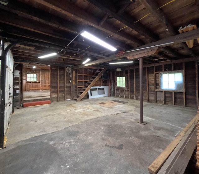 90 W Main St, Milo, ME 04463 - below grade area with stairway and plenty of natural light