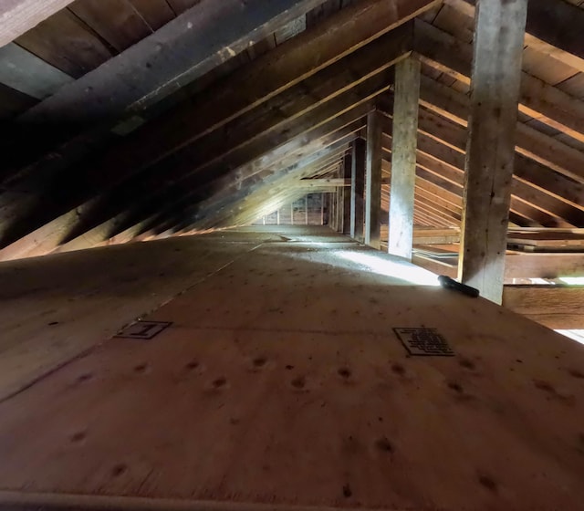 90 W Main St, Milo, ME 04463 - view of unfinished attic
