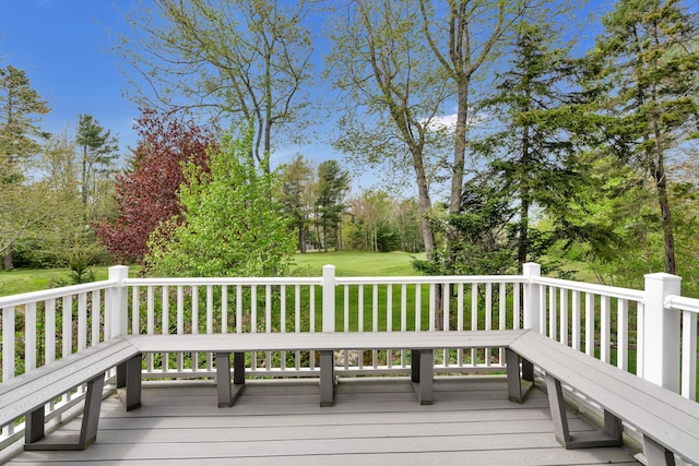 2 Round Cove Ln Unit 2, Phippsburg, ME 04562 - deck with view of wooded area