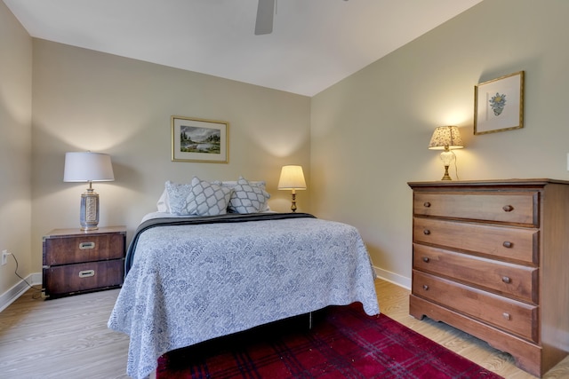 2 Round Cove Ln Unit 2, Phippsburg, ME 04562 - bedroom featuring wood finished floors, baseboards, and ceiling fan