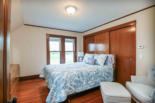 17 Bank Rd, York, ME 03909 - bedroom featuring dark wood-style floors and baseboards