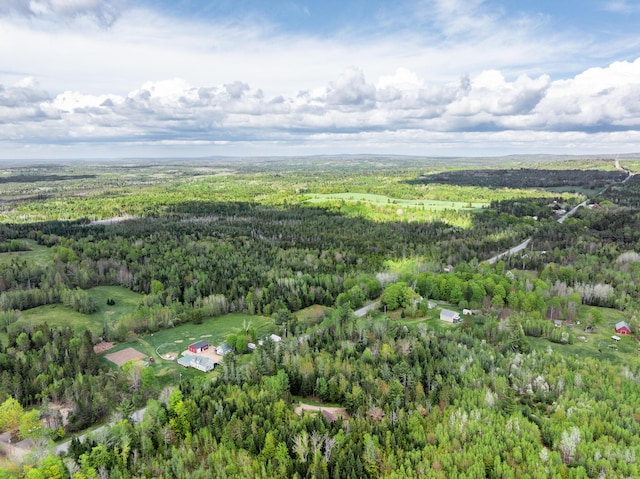 639 Main St, Springfield, ME 04487 - aerial view of property's location featuring a heavily wooded area