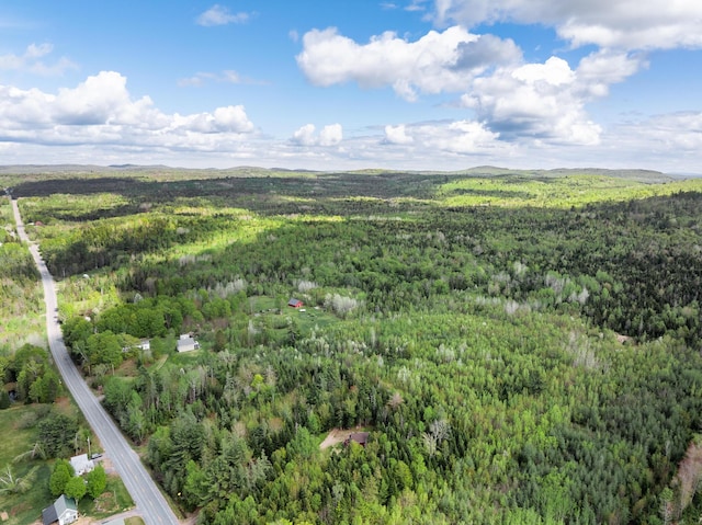 639 Main St, Springfield, ME 04487 - aerial view of property's location featuring a forest and a mountainous background