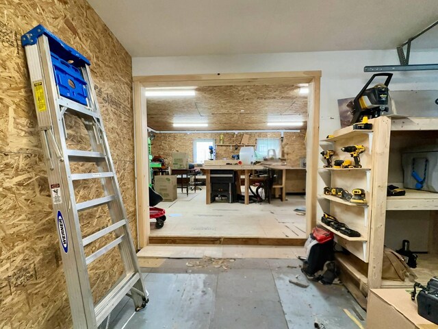 224 E Waterman Rd, Auburn, ME 04210 - below grade area with a workshop area