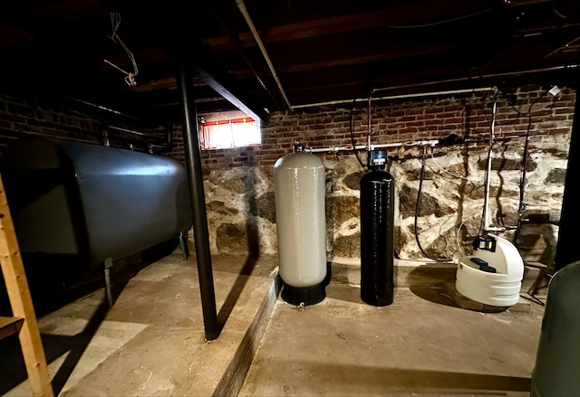 224 E Waterman Rd, Auburn, ME 04210 - below grade area with oil tank and brick wall