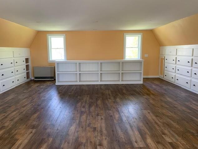 38 Cove Ln, Union, ME 04862 - bonus room featuring lofted ceiling, dark wood-style flooring, and plenty of natural light