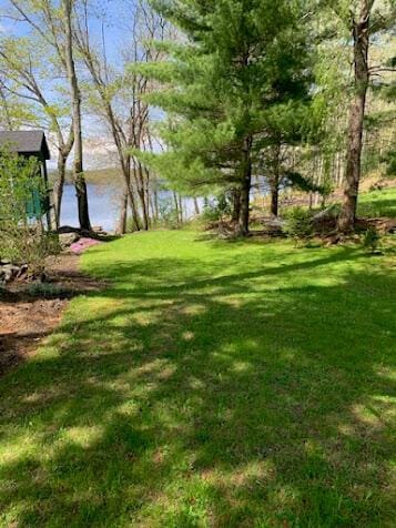 38 Cove Ln, Union, ME 04862 - view of grassy yard with a water view