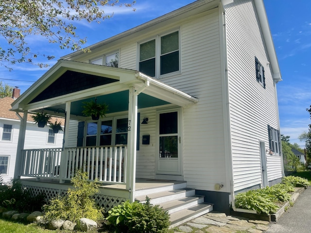 72 Winship St, Bath, ME 04530 - view of front of house featuring a porch