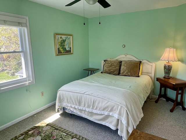 72 Winship St, Bath, ME 04530 - carpeted bedroom with baseboards and a ceiling fan