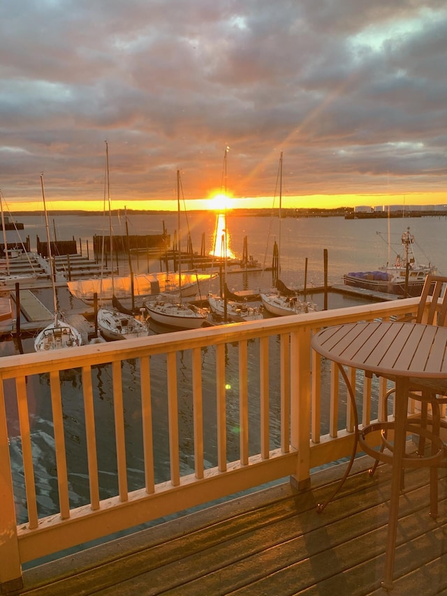 311 Chandlers Wharf Unit 311, Portland, ME 04101 - wooden deck with a water view