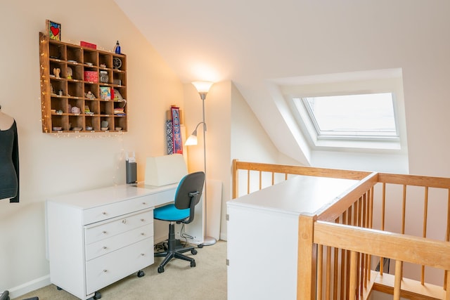 311 Chandlers Wharf Unit 311, Portland, ME 04101 - office featuring vaulted ceiling, a skylight, and light carpet