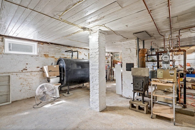 31 Bath St, Bath, ME 04530 - unfinished below grade area with heating fuel