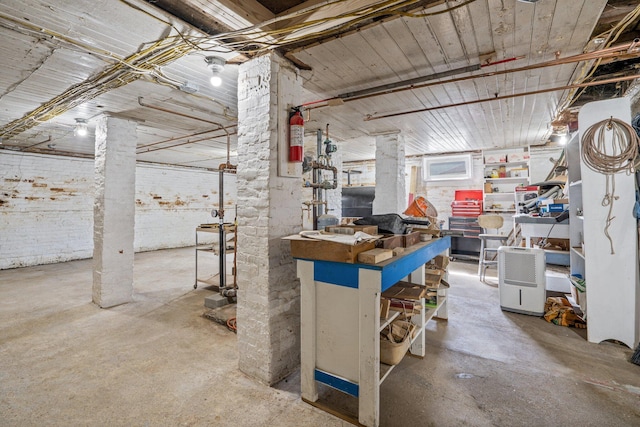 31 Bath St, Bath, ME 04530 - unfinished below grade area with a workshop area