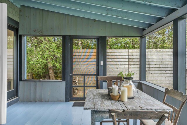 637 Falls Bridge Rd, Blue Hill, ME 04614 - sunroom with vaulted ceiling