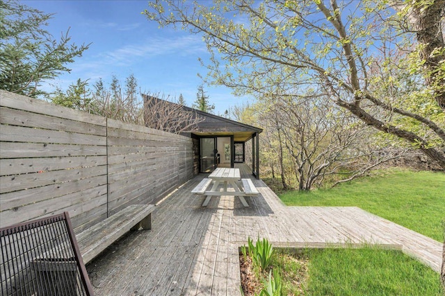 637 Falls Bridge Rd, Blue Hill, ME 04614 - view of wooden terrace
