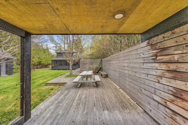 637 Falls Bridge Rd, Blue Hill, ME 04614 - view of wooden deck