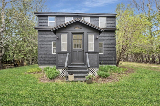 637 Falls Bridge Rd, Blue Hill, ME 04614 - view of front of house featuring a front lawn