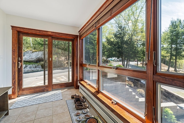36 Sunset Dr, Saint Albans, ME 04971 - unfurnished sunroom featuring tile patterned floors