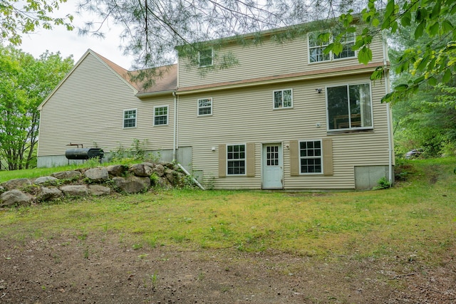 17 Easy St, Standish, ME 04084 - back of house with a yard and oil tank
