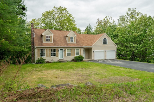 17 Easy St, Standish, ME 04084 - cape cod-style house featuring asphalt driveway, a chimney, and a front lawn