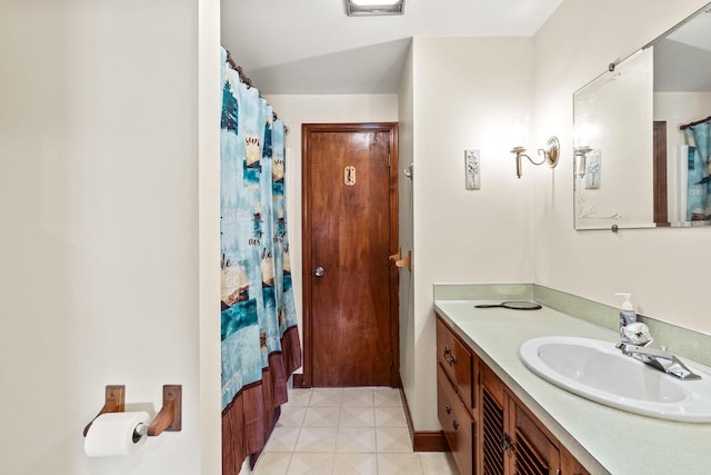 4 Shirley Ln, Gorham, ME 04038 - full bath with vanity and tile patterned floors