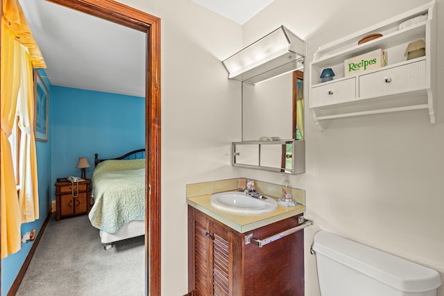 4 Shirley Ln, Gorham, ME 04038 - half bath with vanity, toilet, and connected bathroom