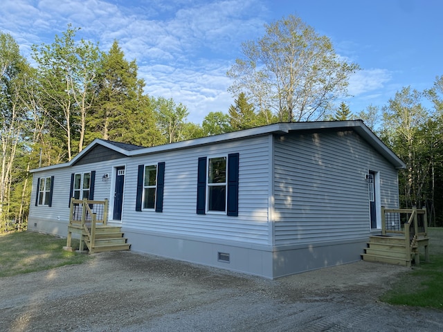 209 Sandy Acres Dr, Sullivan, ME 04664 - manufactured / mobile home featuring crawl space