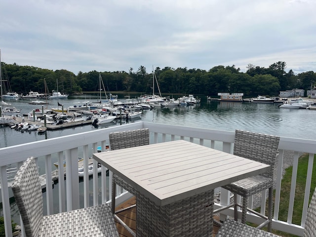 47 Ocean Ave Unit 6, Kennebunkport, ME 04046 - dock area with a water view, a wooded view, and view of marina