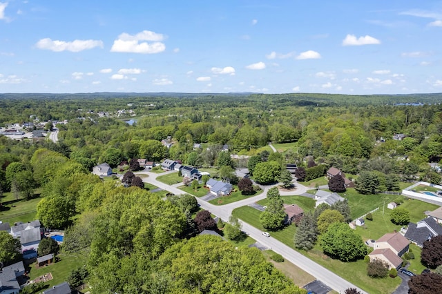 37 Longbow Ct, Auburn, ME 04210 - aerial view of residential area with a heavily wooded area