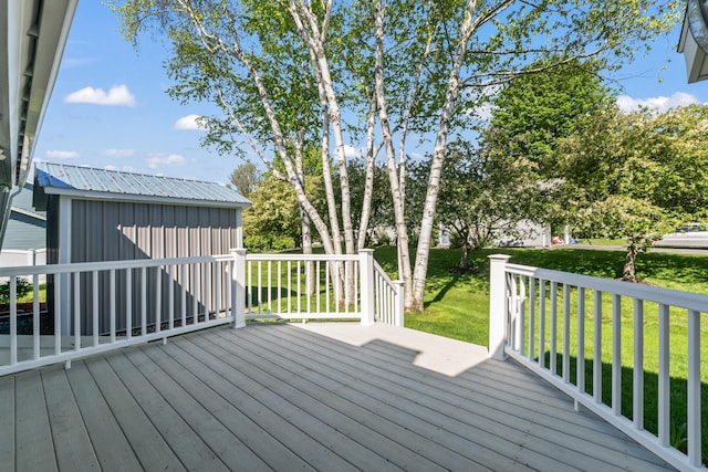 37 Longbow Ct, Auburn, ME 04210 - wooden terrace with a yard